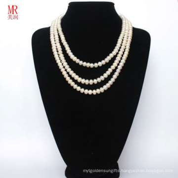 3 Strands Fancy Nature Freshwater Pearl Necklace